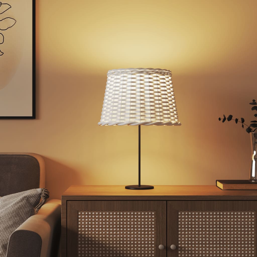 VidaXL Lampenschirm ø40x26 cm Korbgeflecht weiß