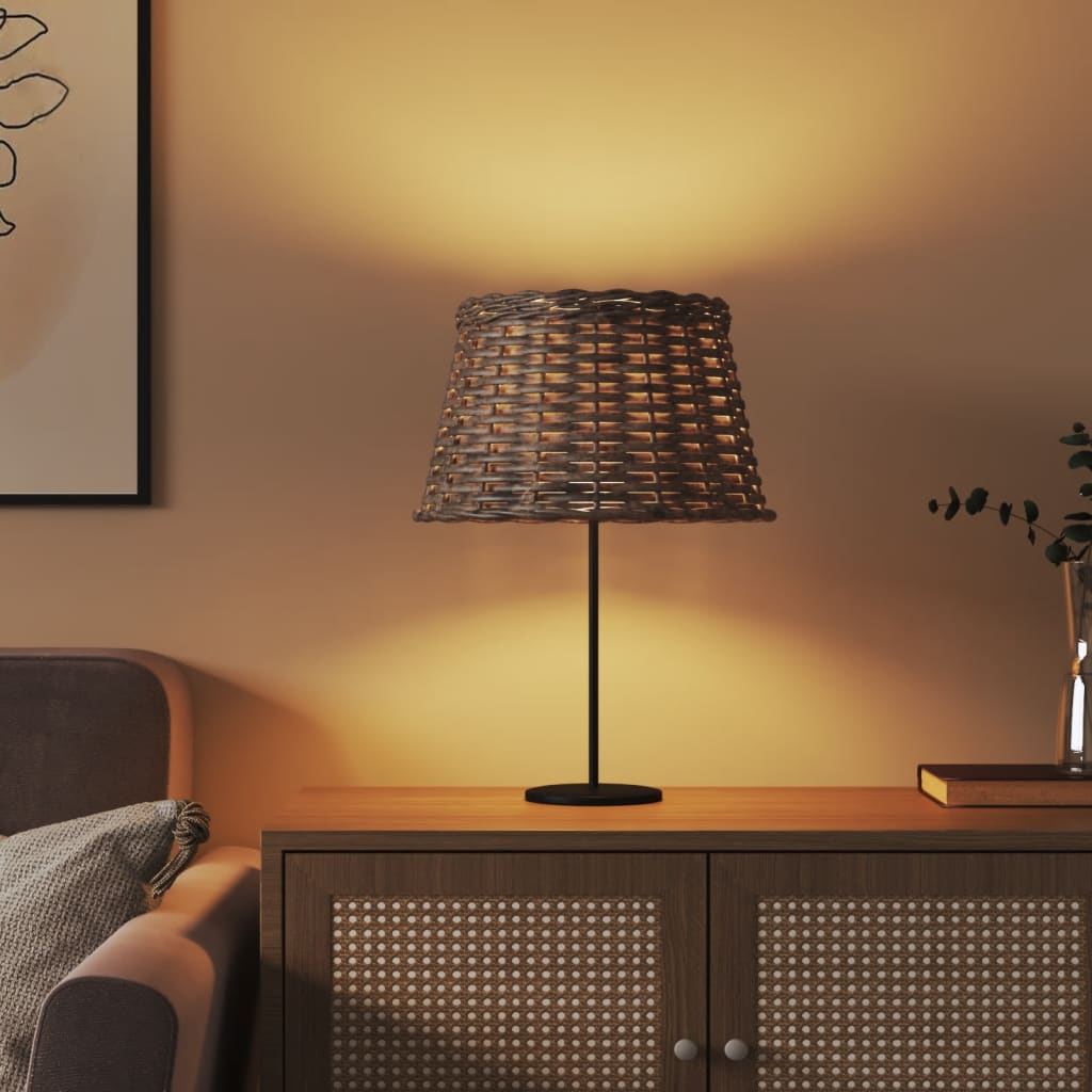VidaXL Lampenschirm ø38x23 cm Korbgeflecht braun