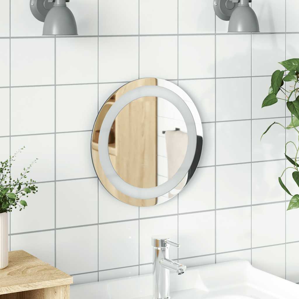 VidaXL Badezimmerspiegel LED rund 30 cm