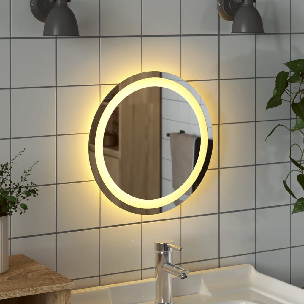 VidaXL Badezimmerspiegel LED rund 40 cm