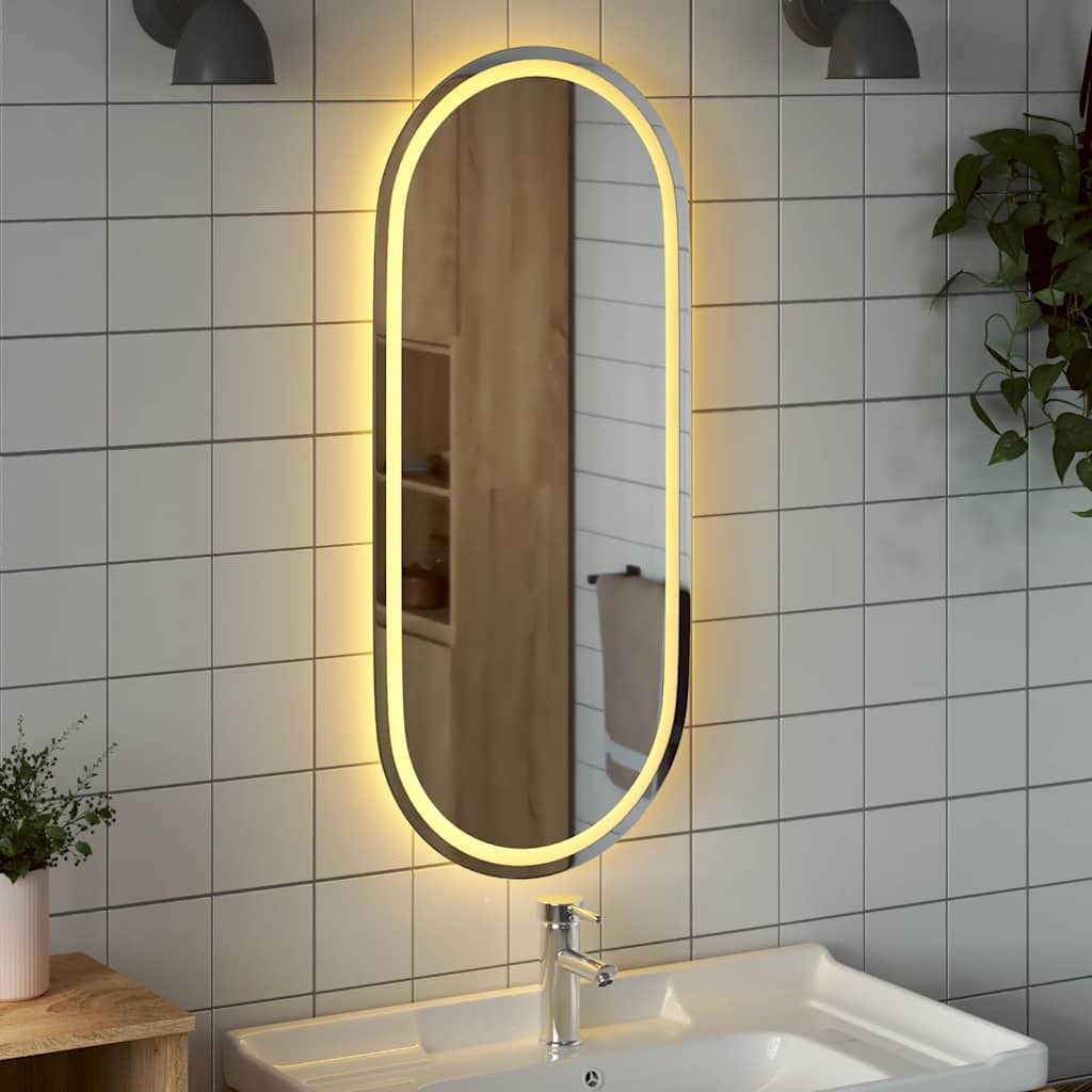 VidaXL Badezimmerspiegel LED oval 100x45 cm