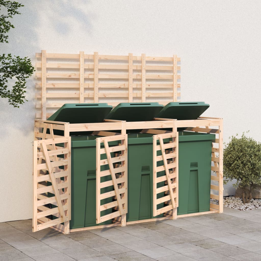 VidaXL Container-Aufbewahrung dreifach aus massivem Kiefernholz