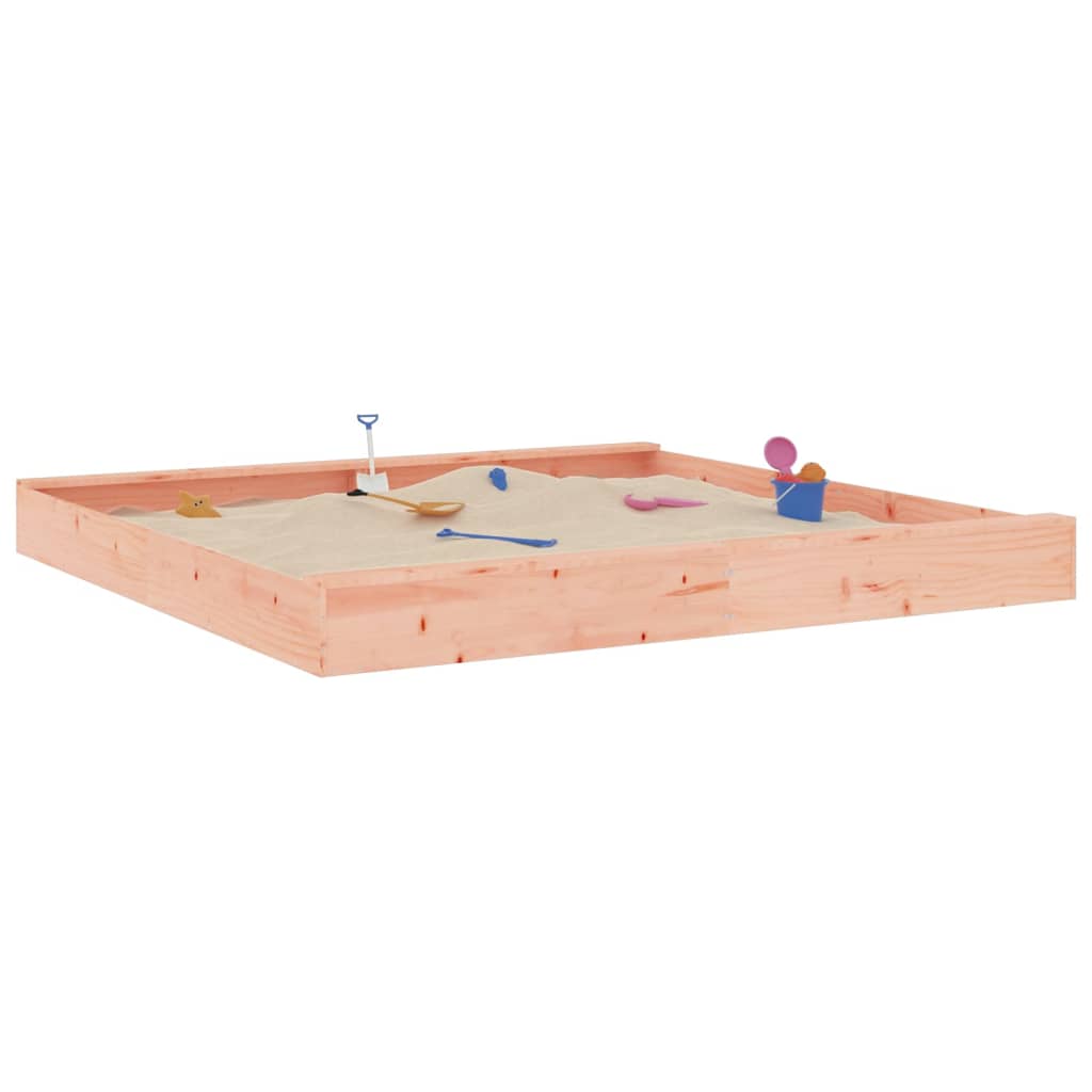 VidaXL Sandkasten mit quadratischen Bänken aus massivem Douglasienholz