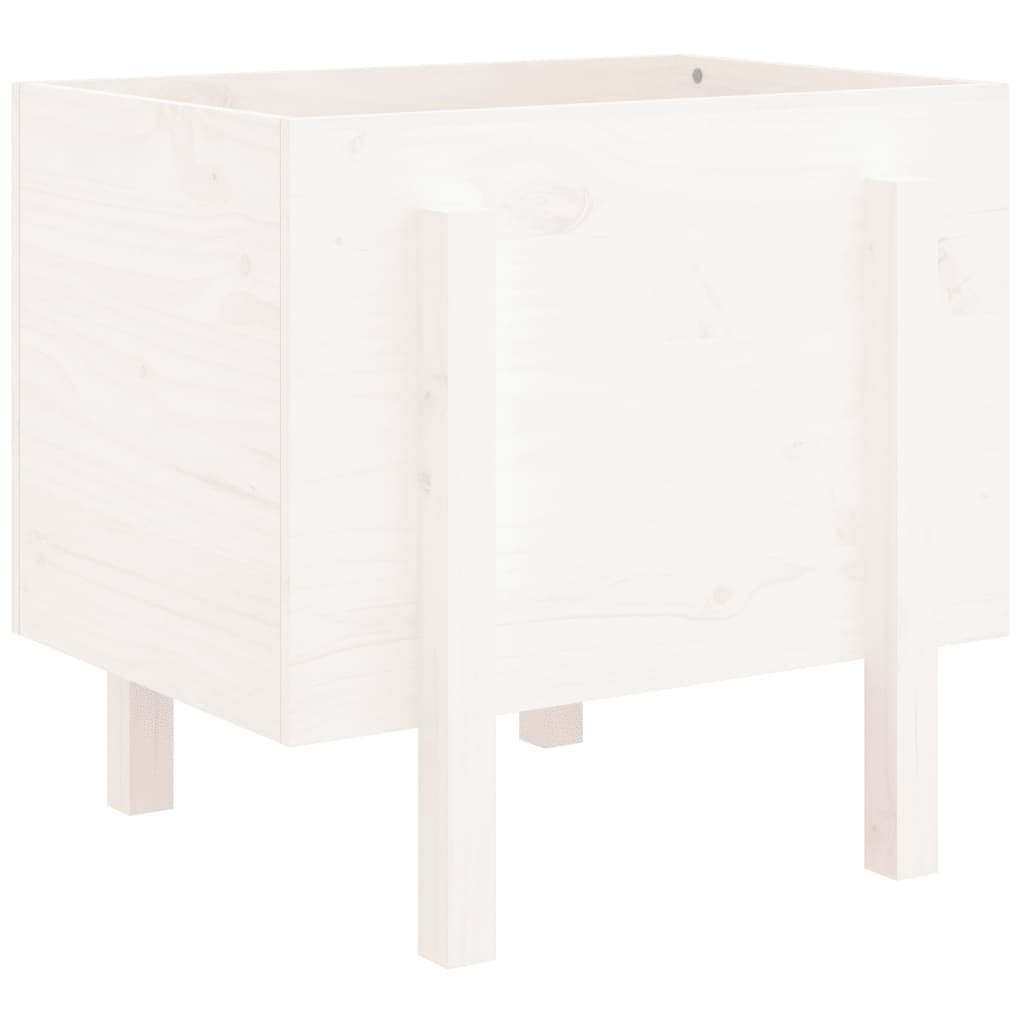 Vidaxx Pflanzgefäß 62x50x57 cm massives Kiefernholz weiß