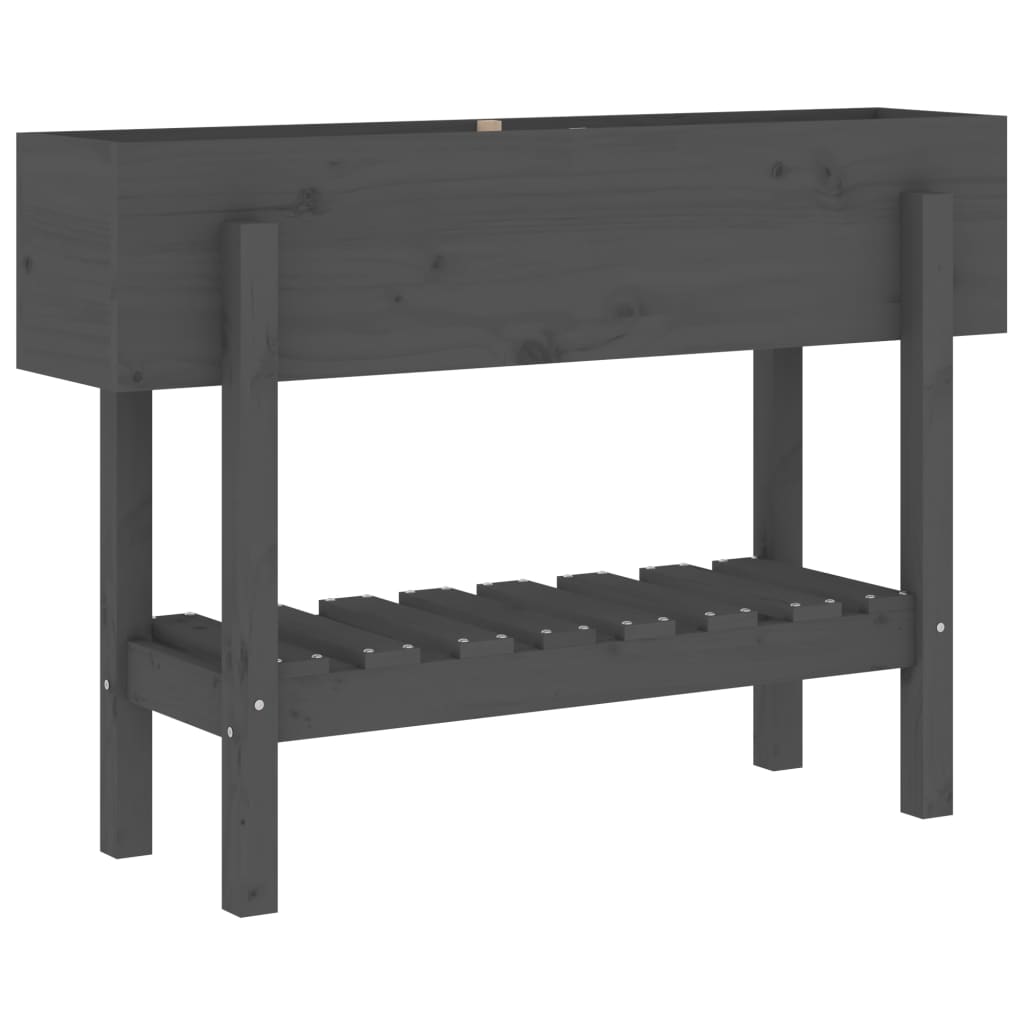 Vidaxx Pflanzgefäß erhöht 101x30x69 cm massives Kiefernholz grau