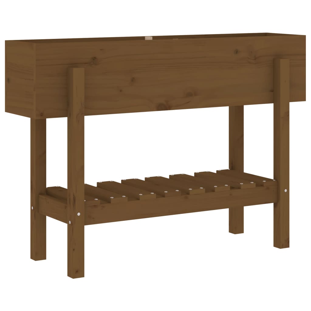 Vidaxx Pflanzgefäß erhöht 101x30x69 cm massives Kiefernholz honigbraun