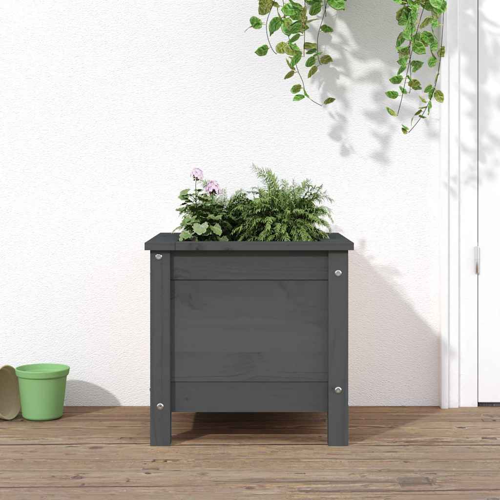 Vidaxx Pflanzgefäß 40x40x39 cm massives Kiefernholz grau