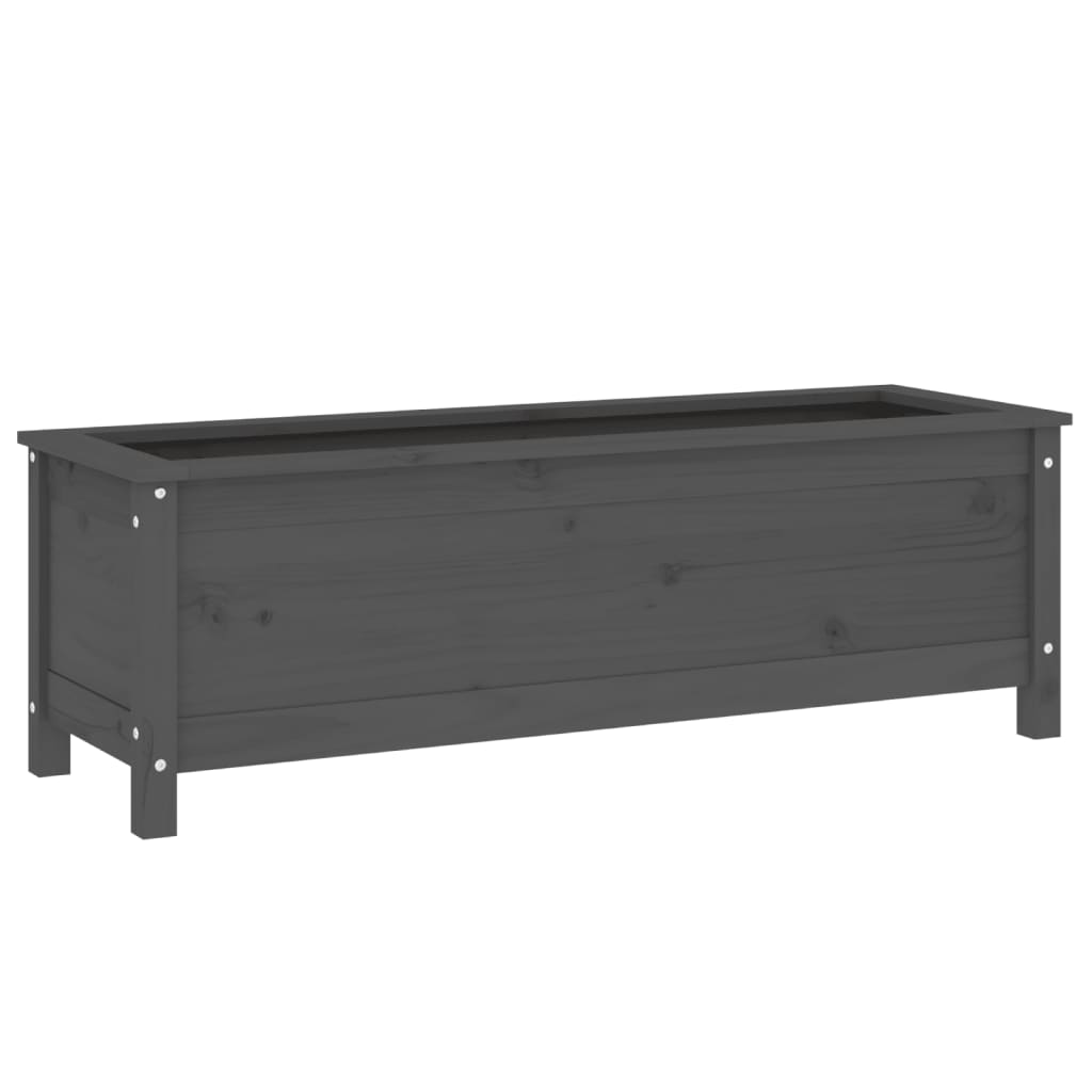 Vidaxx Pflanzgefäß erhöht 119,5x40x39 cm massives Kiefernholz grau