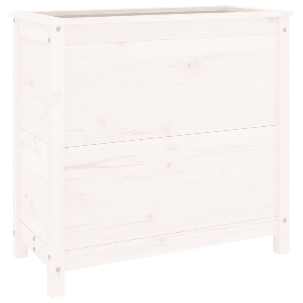 Vidaxx Pflanzgefäß 82,5x40x78 cm massives Kiefernholz weiß