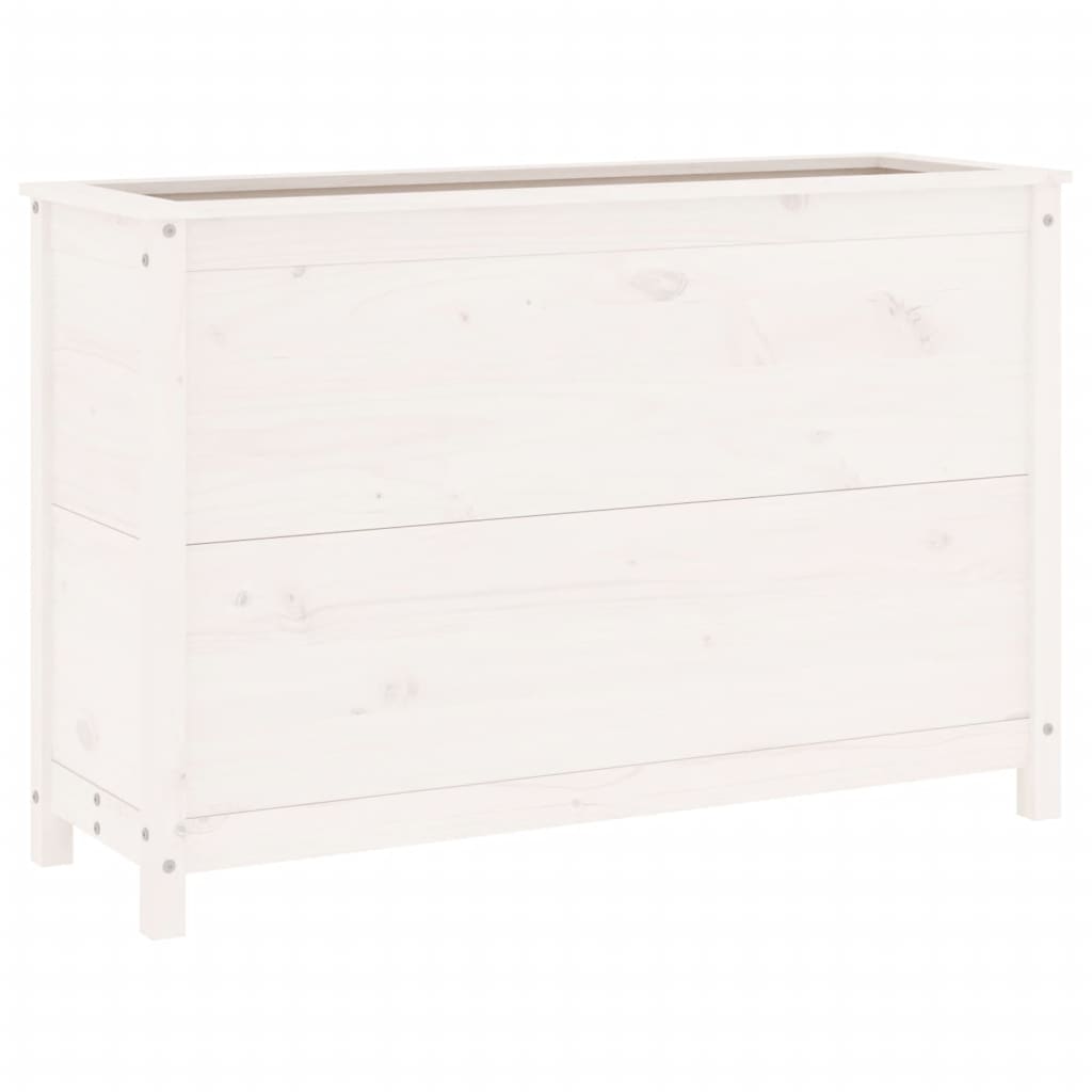 Vidaxx Pflanzgefäß erhöht 119,5x40x78 cm massives Kiefernholz weiß