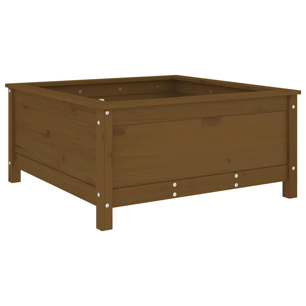 Vidaxx Pflanzgefäß 82,5x82,5x39 cm massives Kiefernholz honigbraun