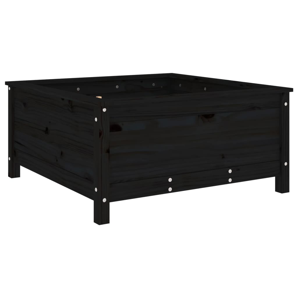 Vidaxx Pflanzgefäß 82,5x82,5x39 cm massives Kiefernholz schwarz
