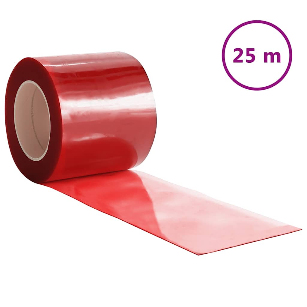 Vidaxx Türvorhang 200x1,6 mm 25 m PVC rot