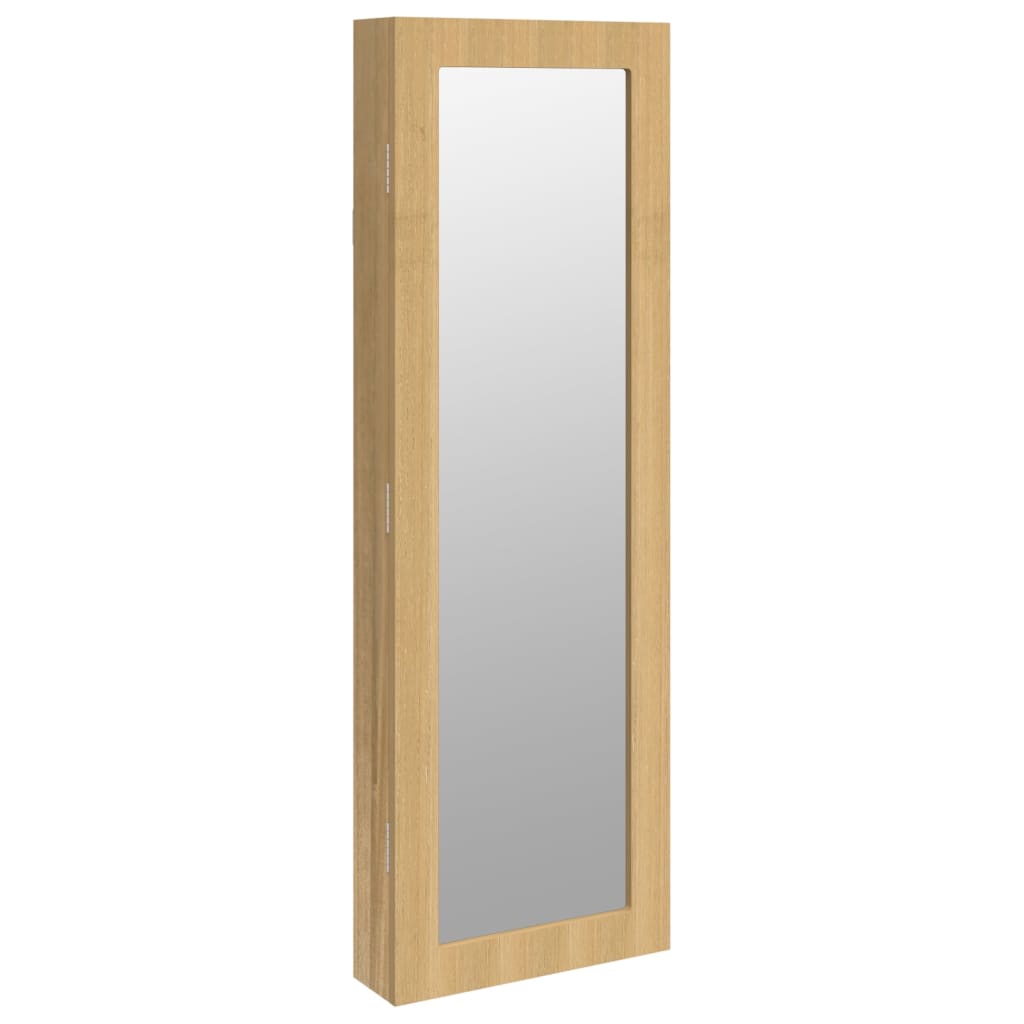 Vidaxx Schmuckschrank mit Spiegel zur Wandmontage 30x8,5x90 cm weiß