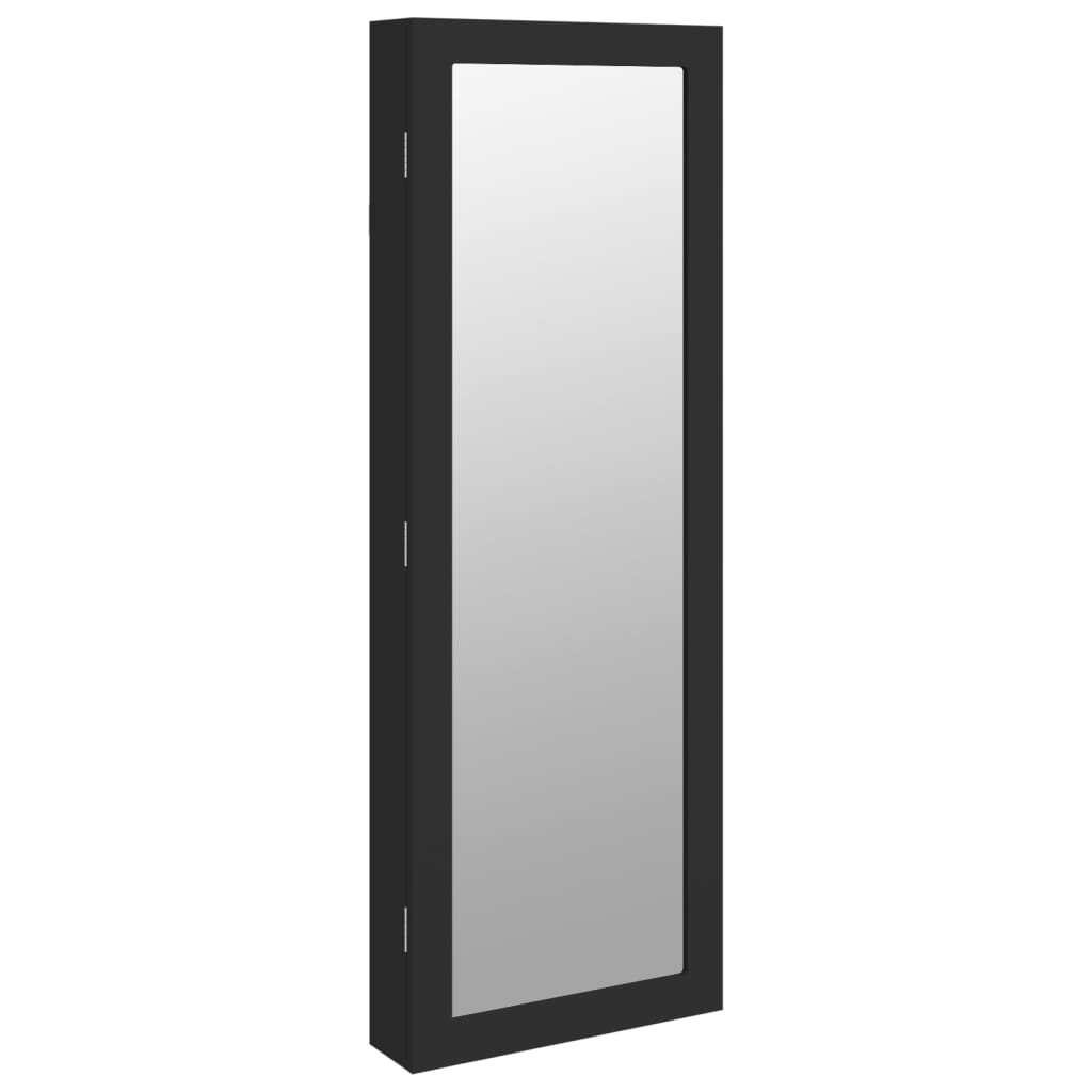 Vidaxx Schmuckschrank mit Spiegel zur Wandmontage 37,5x10x106 cm schwarz