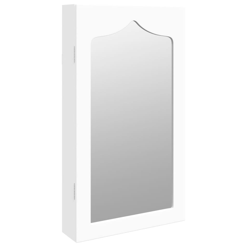 Vidaxx Schmuckschrank mit Spiegel zur Wandmontage 37,5x10x67 cm weiß