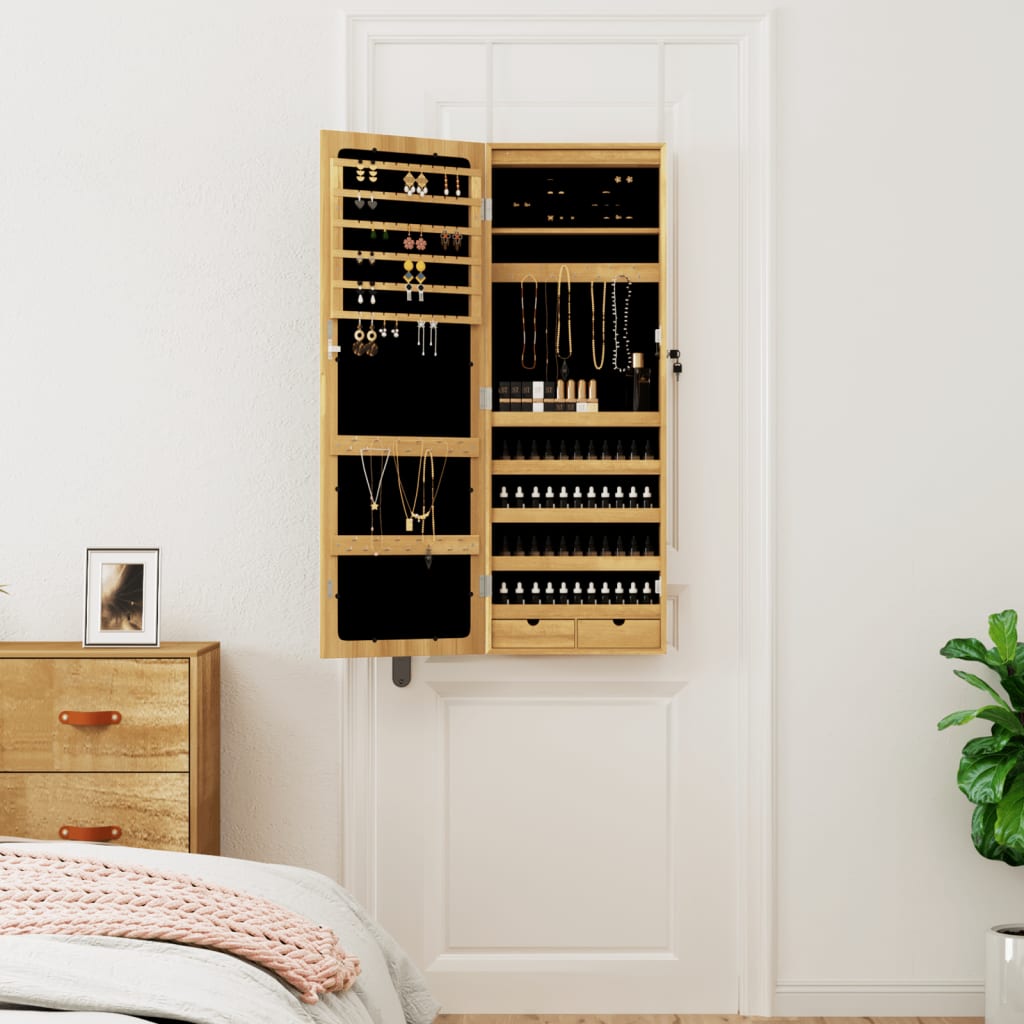 Vidaxx Schmuckschrank mit Spiegel und LED-Wandmontage