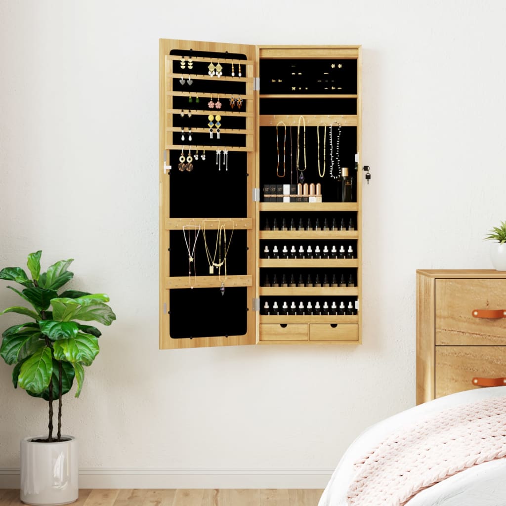 Vidaxx Schmuckschrank mit Spiegel und LED-Wandmontage