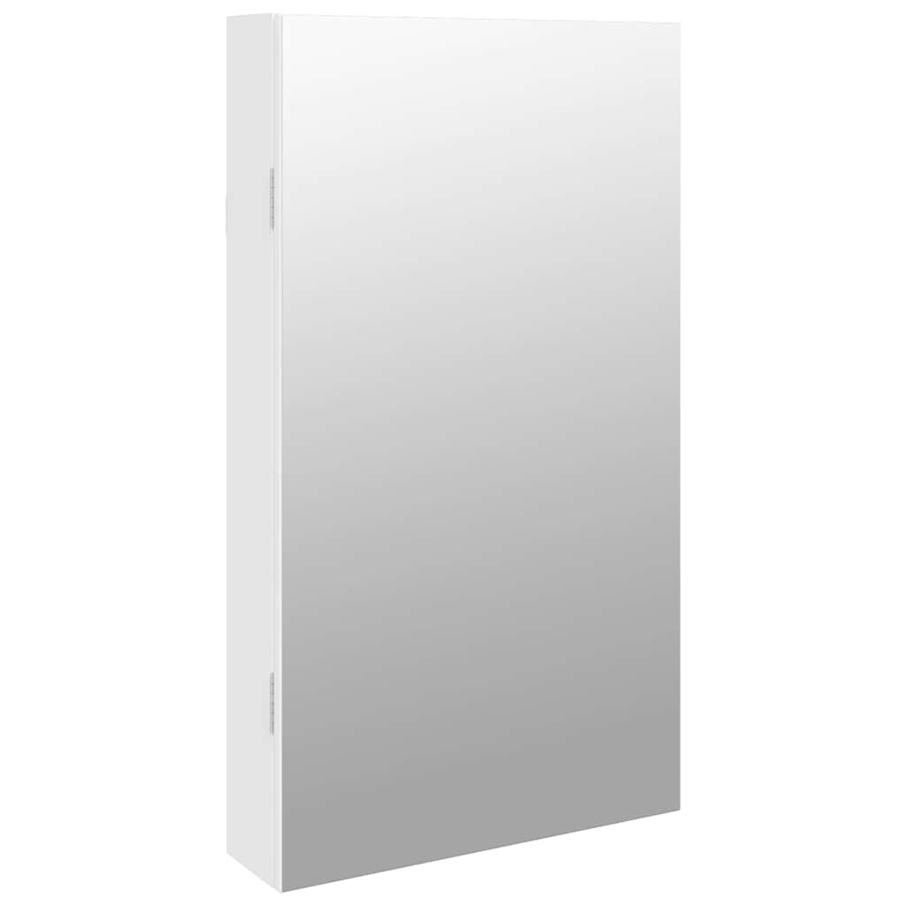 Vidaxx Schmuckschrank mit Spiegel und LED-Wandmontage weiß