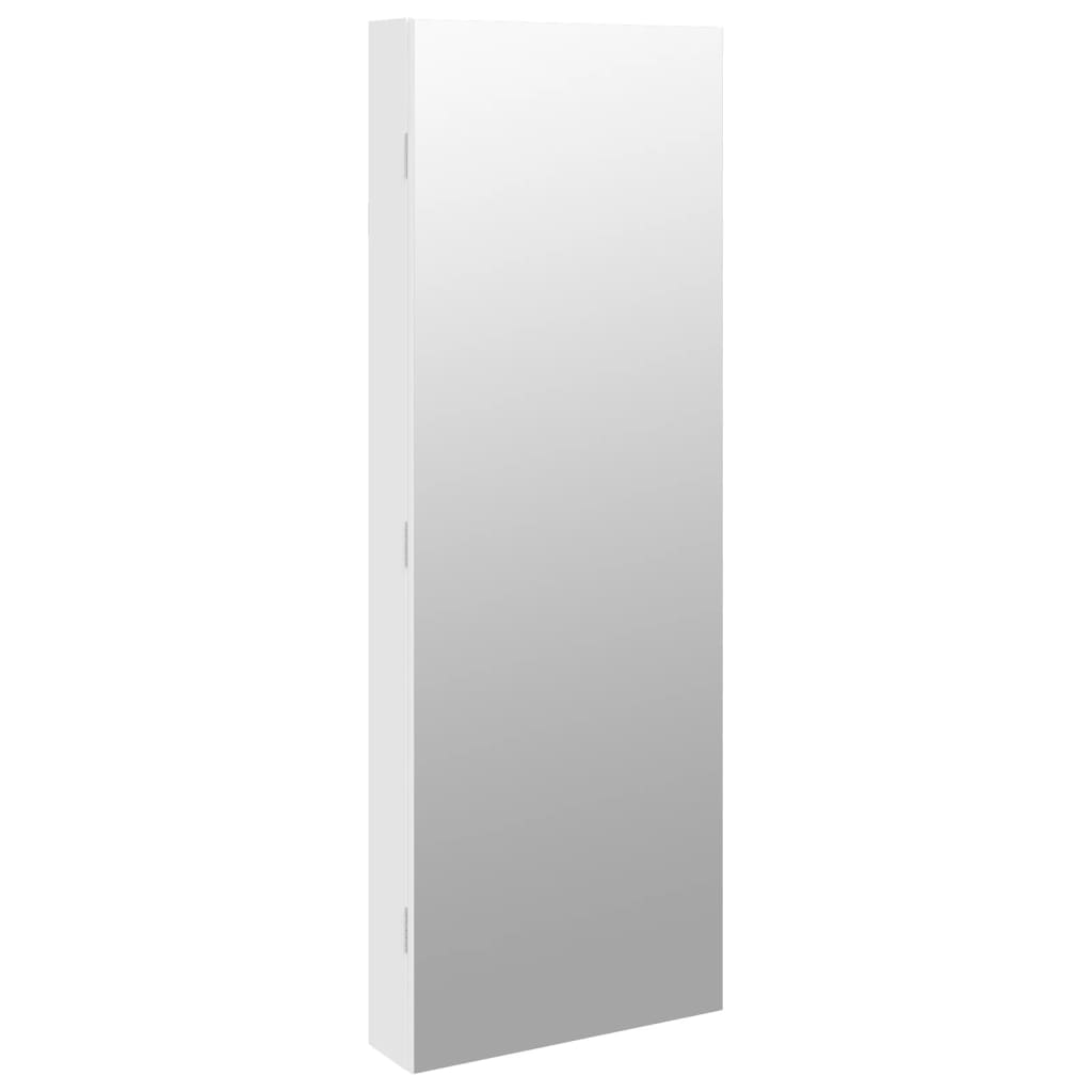 Vidaxx Schmuckschrank mit Spiegel und LED-Wandmontage weiß