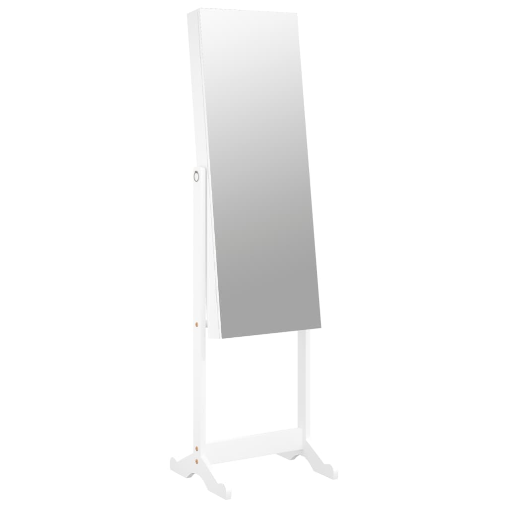 Vidaxx Schmuckschrank mit Spiegel freistehend 42x38x152 cm weiß