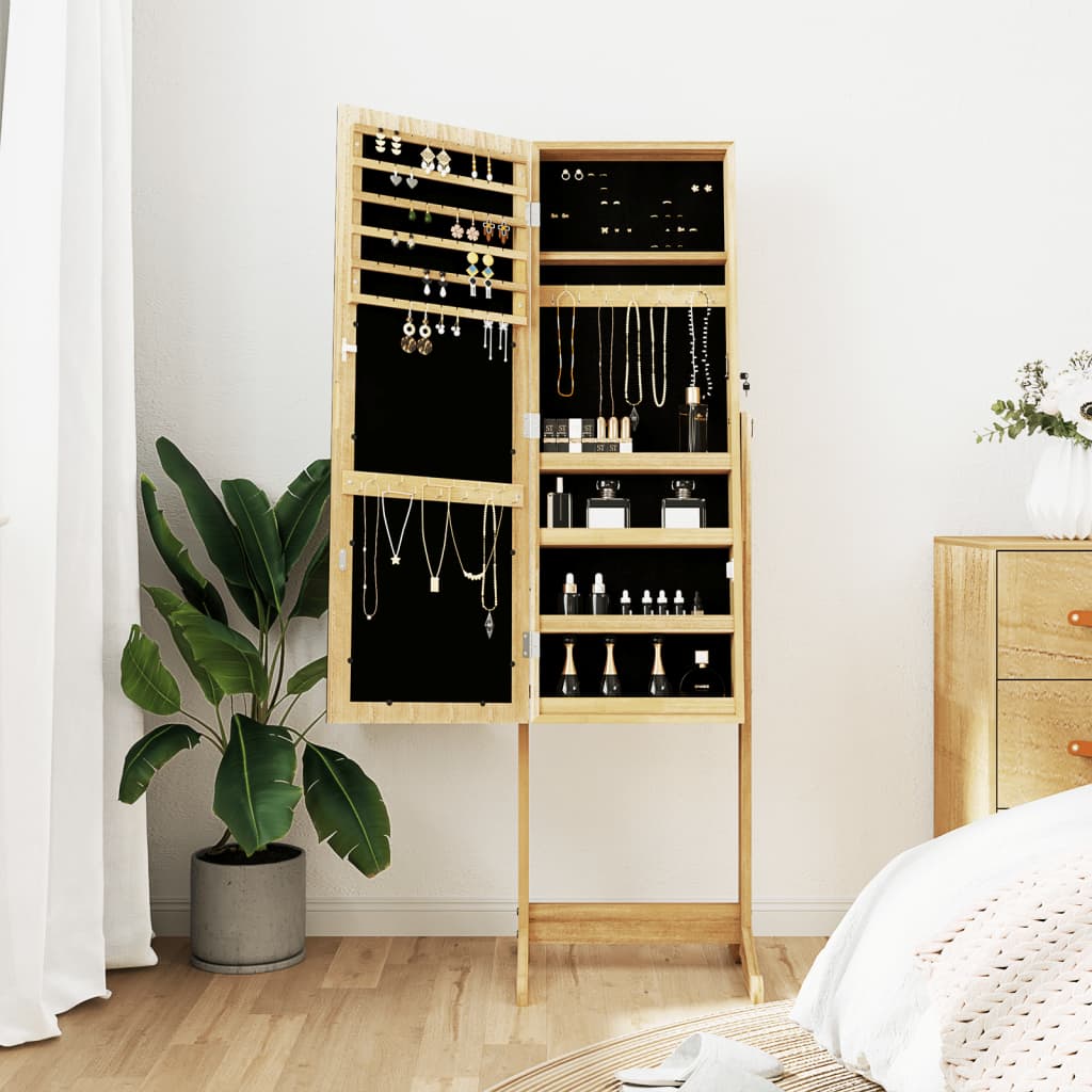 Vidaxx Schmuckschrank mit Spiegel freistehend 42x38x152 cm