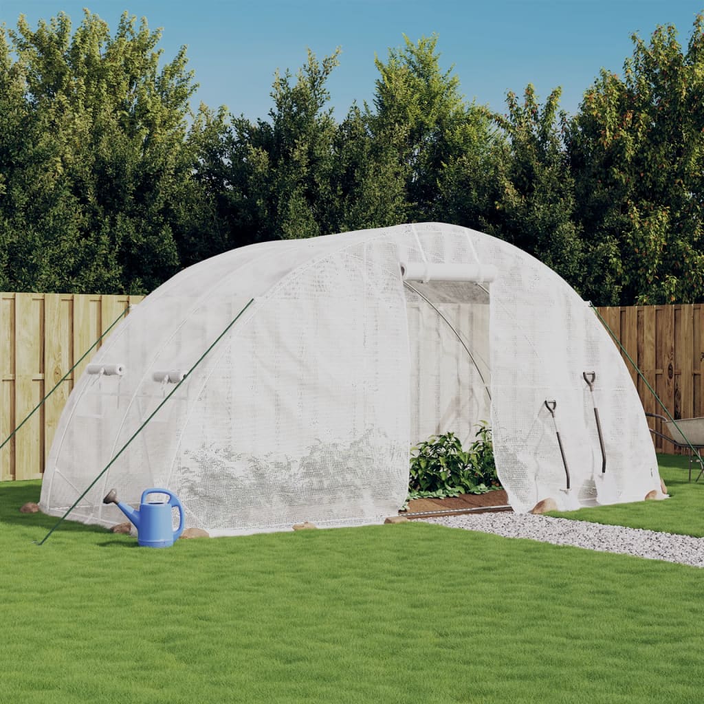 Vidaxxl Gartengewächshaus mit Stahlrahmen 10 m² 5x2x2,3 m
