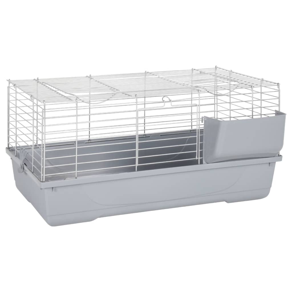 Vidaxl Animal Loft Smalltiere 80x45x39 cm Polypropen und Metallgrau