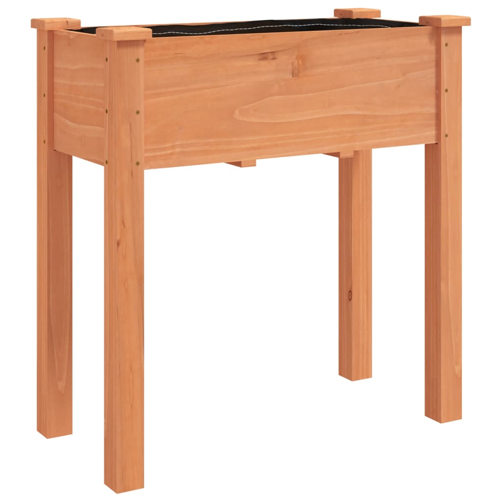 VidaXL Pflanzgefäß mit Futter 71x37x76 cm massives Kiefernholz braun
