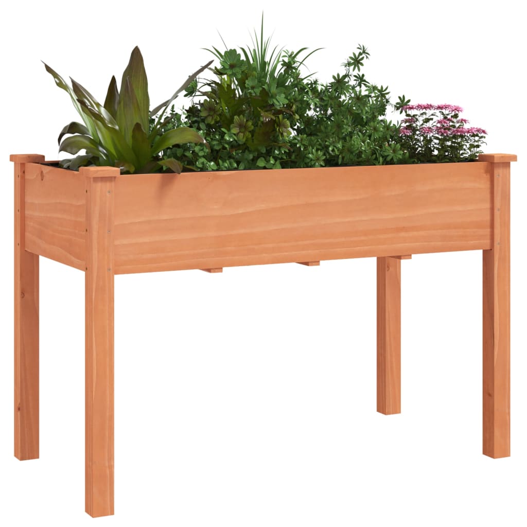 Vidaxx Pflanzgefäß mit Futter 118x59x76 cm massives Kiefernholz braun