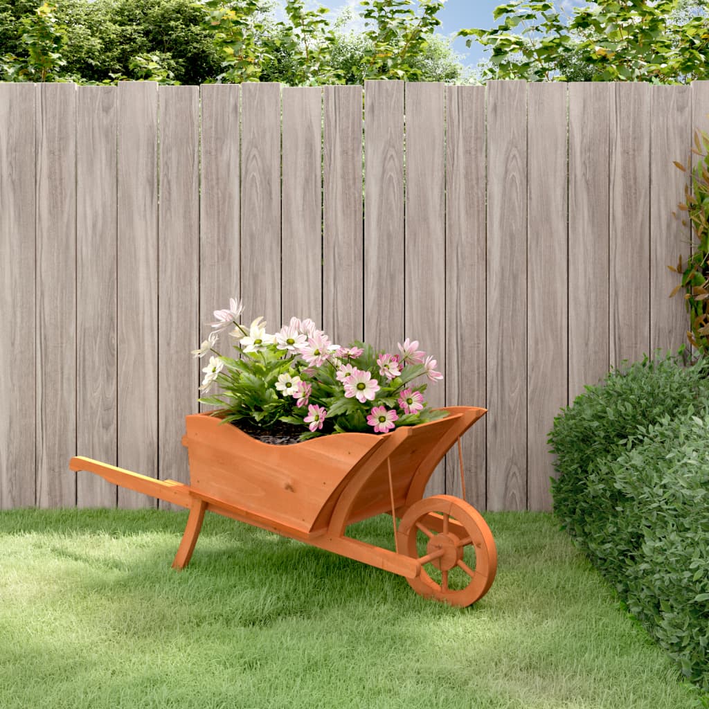 Vidaxx Pflanzschubkarre 128x45,5x43 cm massives Kiefernholz