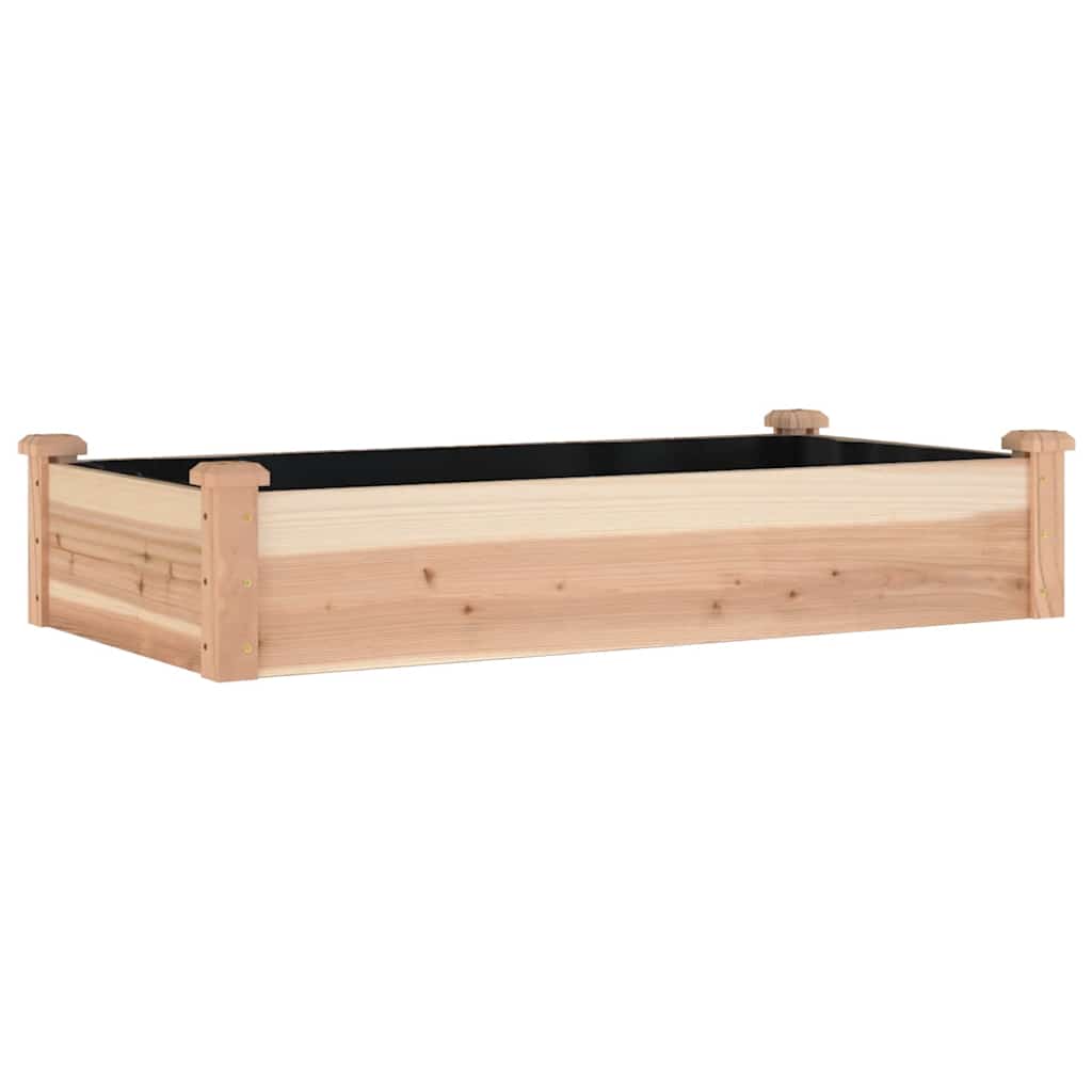 Vidaxx Pflanzgefäß erhöht mit Futter 120x60x25 cm aus massivem Kiefernholz