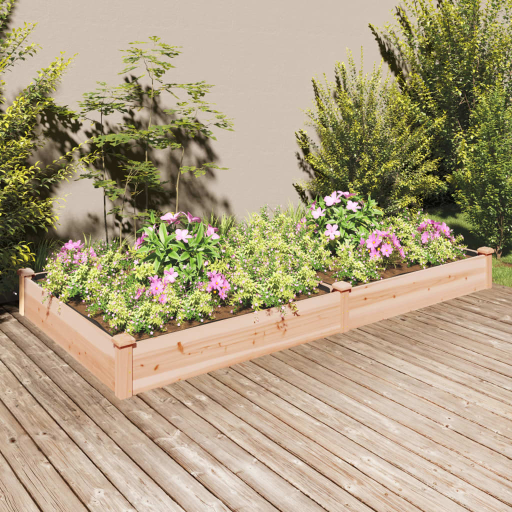 Vidaxx Pflanzgefäß erhöht mit Futter 240x120x25 cm aus massivem Kiefernholz