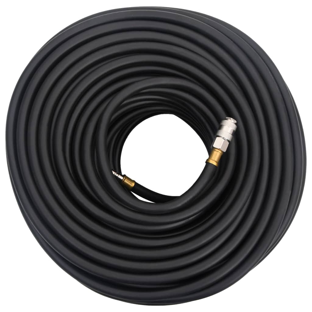 VidaXL Luftschlauch Hybrid 0,6'' 50 m Gummi und PVC schwarz