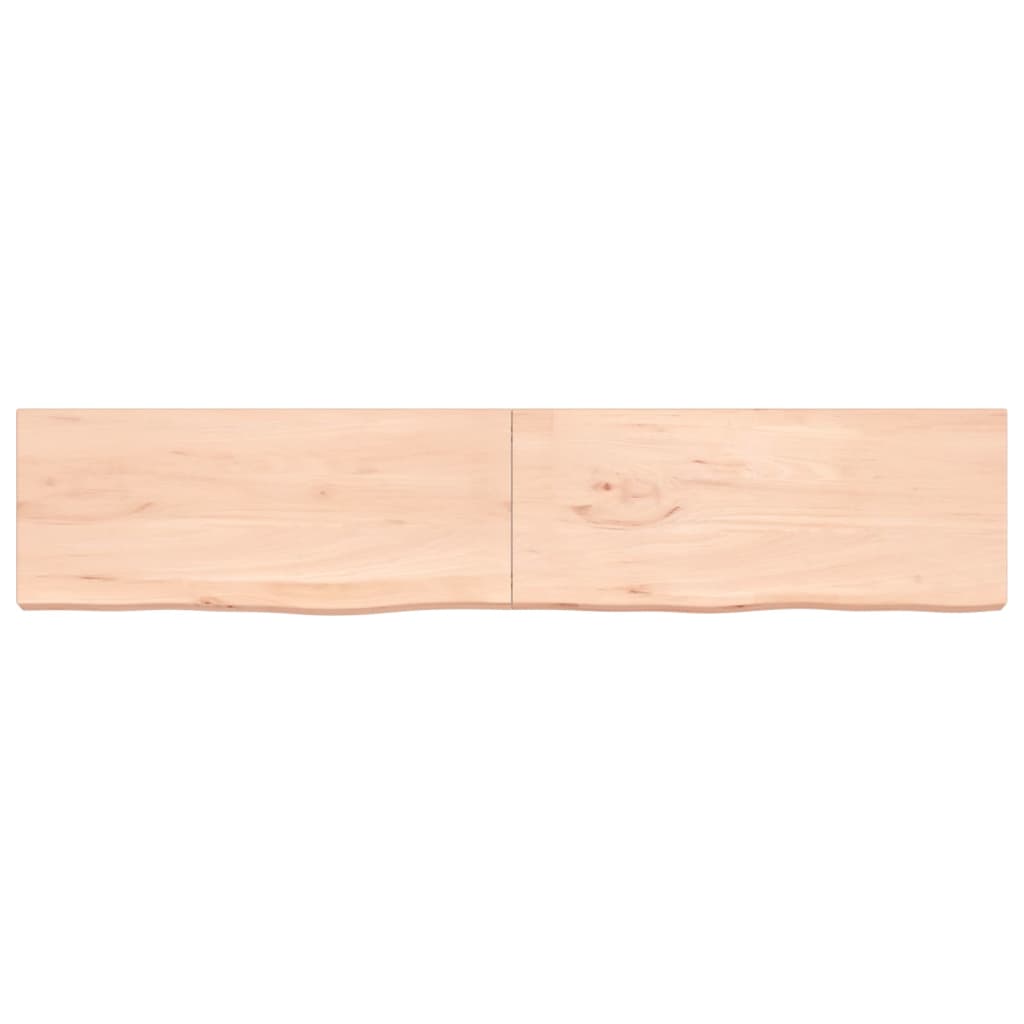VidaXL Waschtischplatte 200x40x (2-6) cm unbehandeltes Massivholz