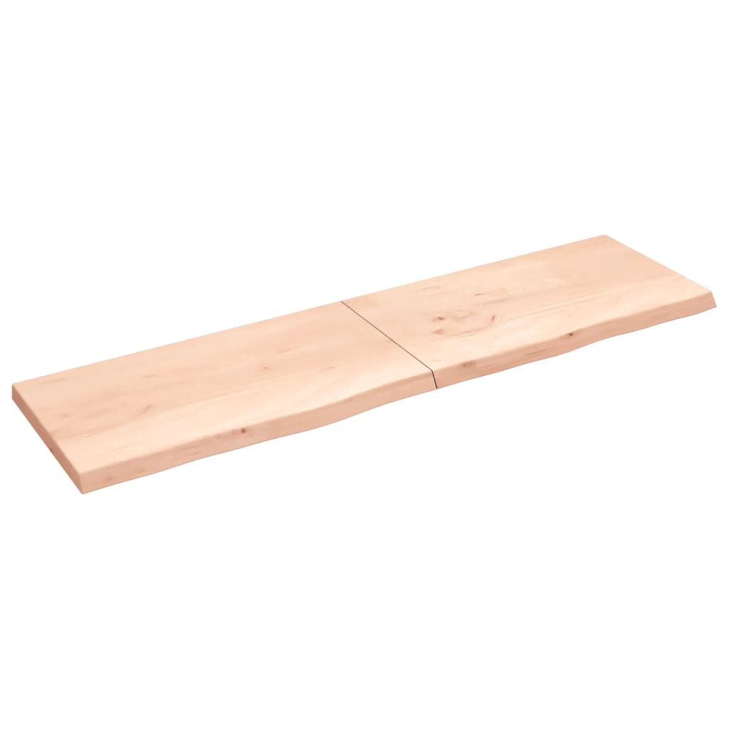 VidaXL Waschtischplatte 220x60x (2-6) cm unbehandeltes Massivholz