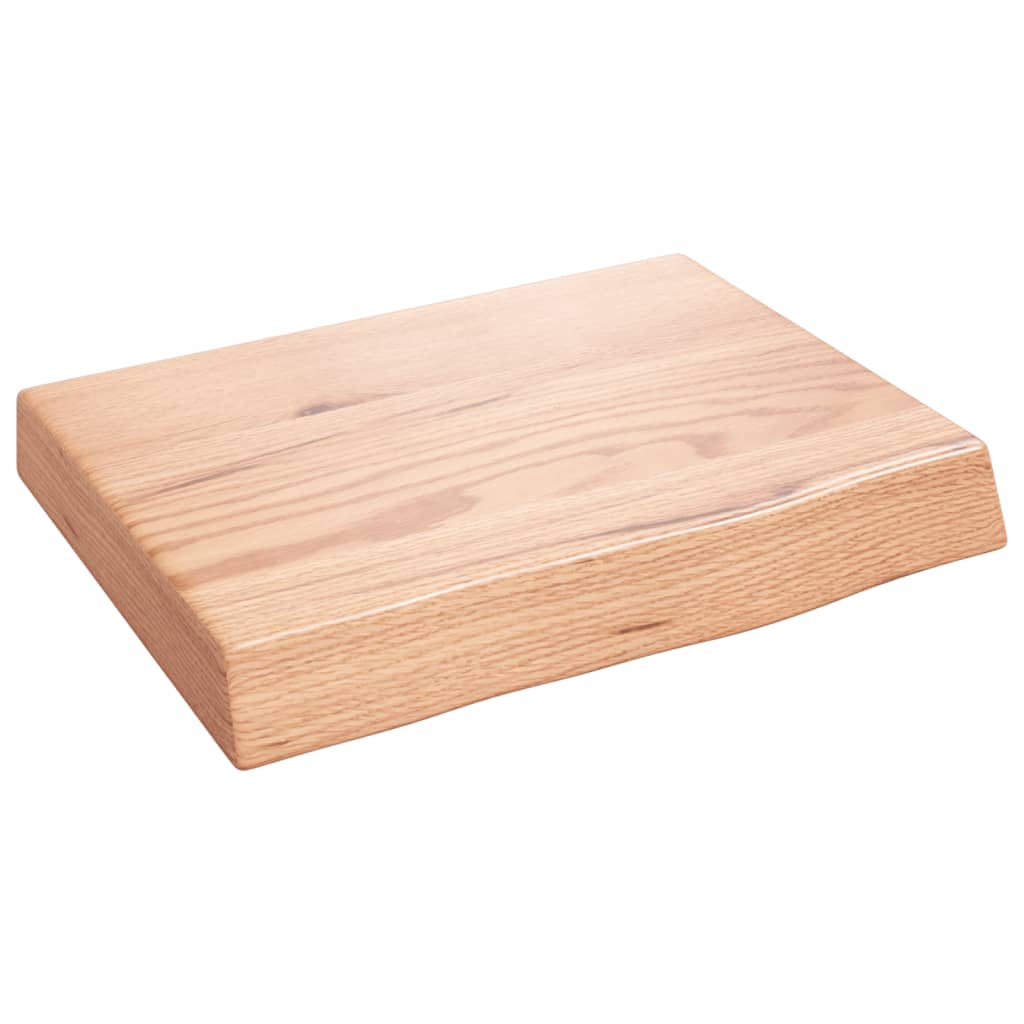 Vidaxx Waschtischplatte 40x30x (2-6) cm behandeltes Massivholz hellbraun