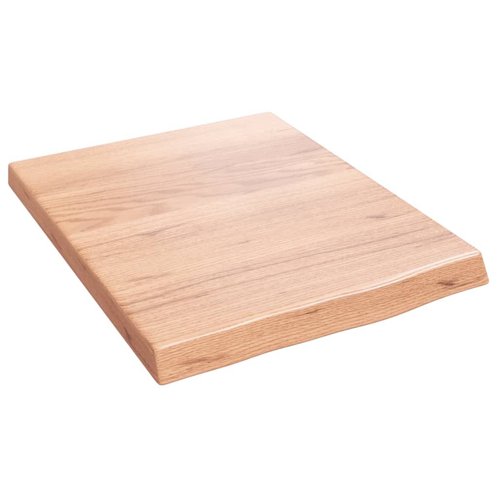 Vidaxx Waschtischplatte 40x50x (2-4) cm behandeltes Massivholz hellbraun