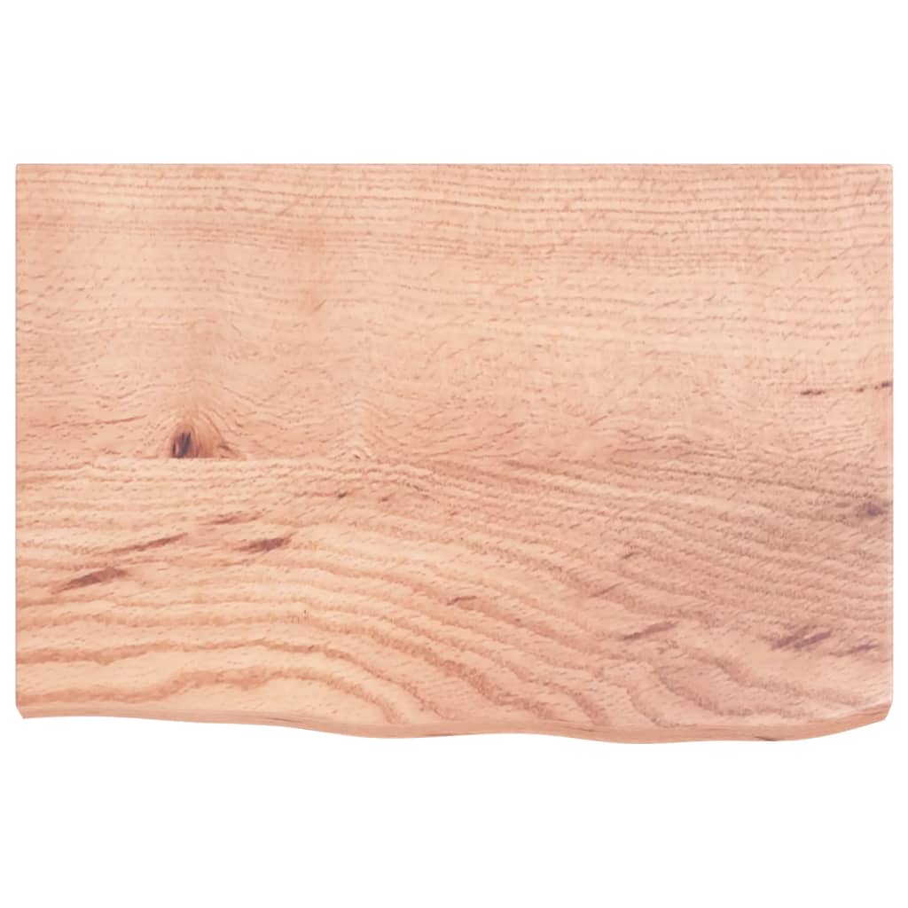 Vidaxl wastafelblad 60x40x(2-4) cm behandeld massief hout lichtbruin