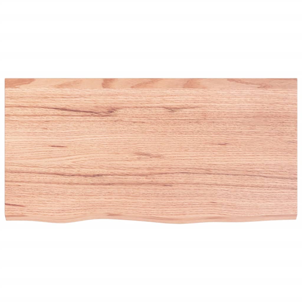 Vidaxx-Waschtischplatte 80x40x2, behandeltes Massivholz hellbraun