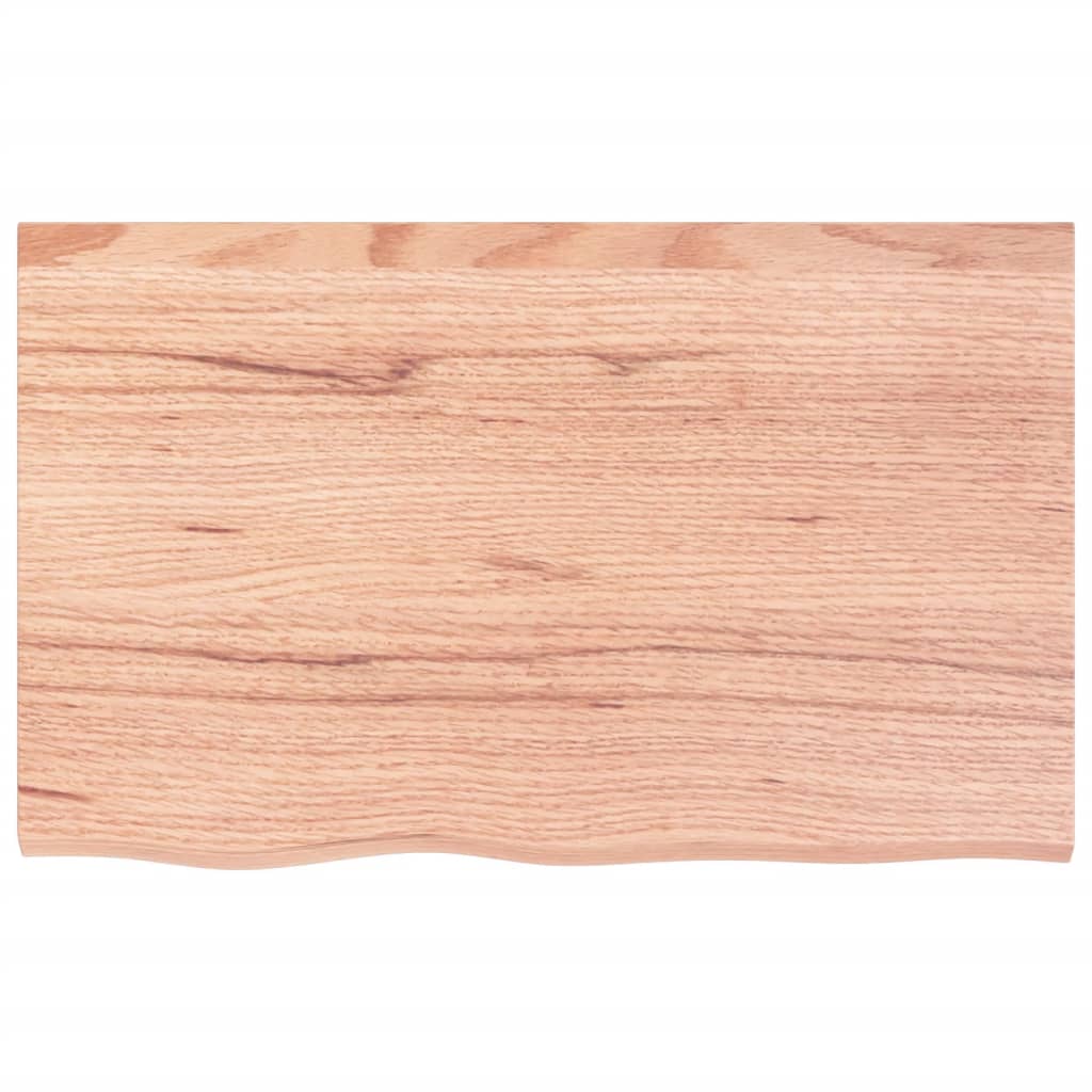 Vidaxx Waschtischplatte 80x50x (2-6) cm behandeltes Massivholz hellbraun