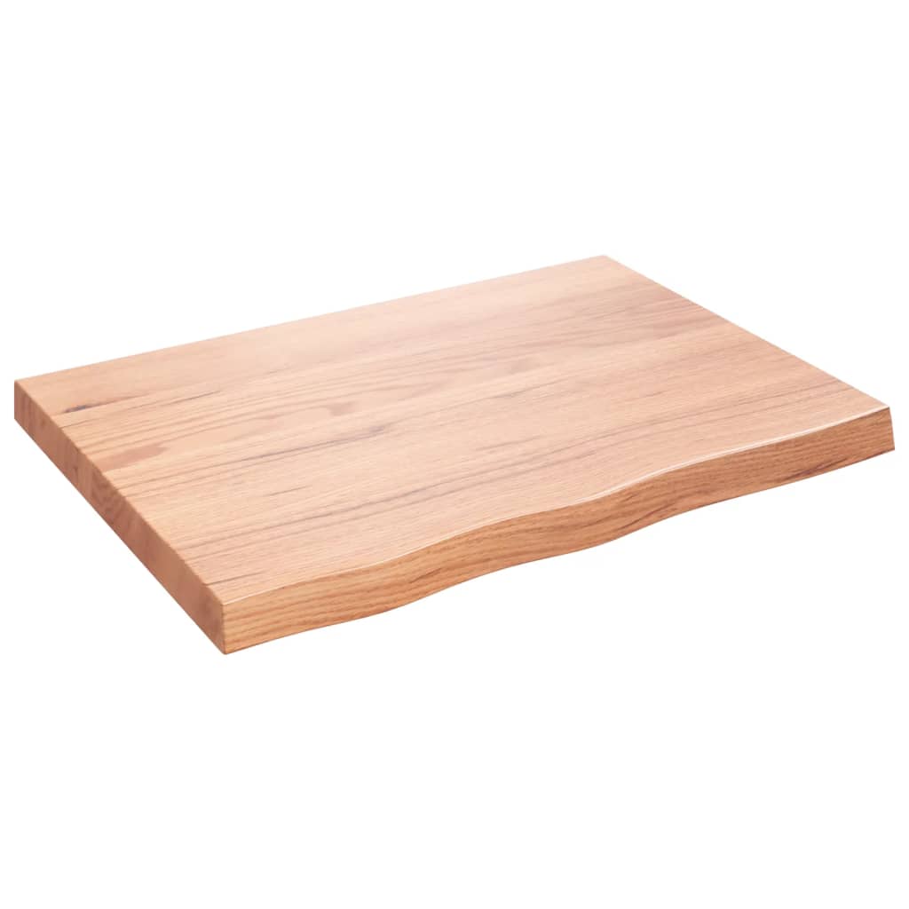Vidaxx Waschtischplatte 80x60x (2-6) cm, behandeltes Massivholz hellbraun