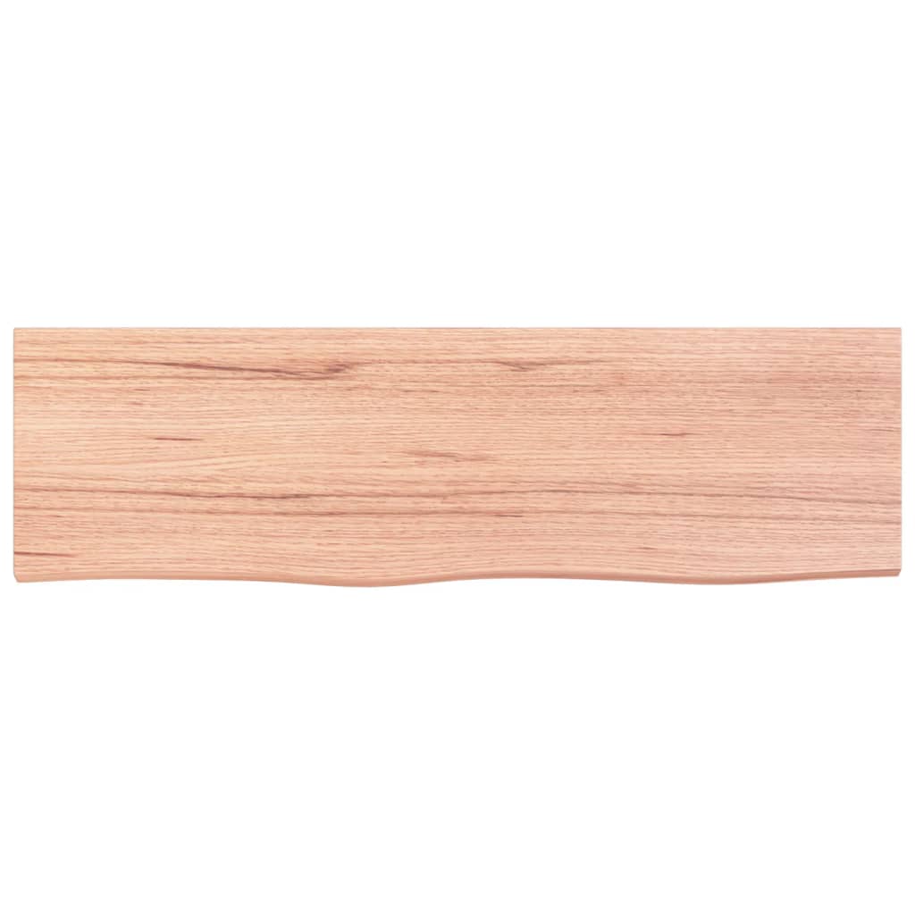 Vidaxx Waschtischplatte 100x30x (2-4) cm behandeltes Massivholz hellbraun