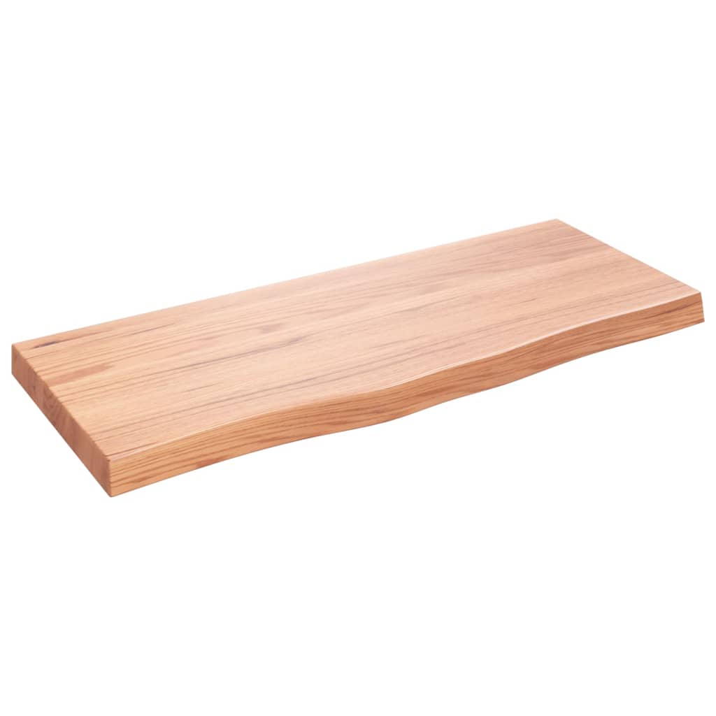 Vidaxx Waschtischplatte 100x40x (2-6) cm behandeltes Massivholz hellbraun