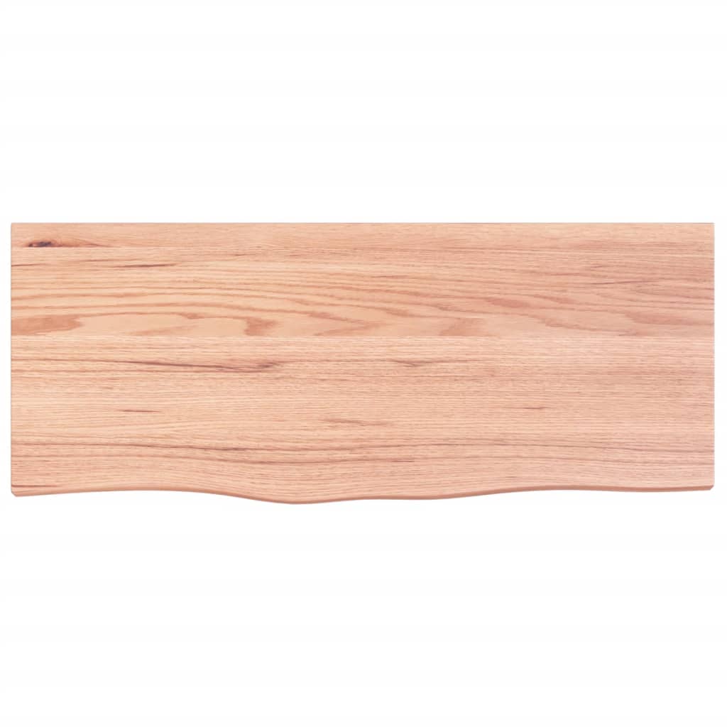 Vidaxx Waschtischplatte 100x40x (2-6) cm behandeltes Massivholz hellbraun