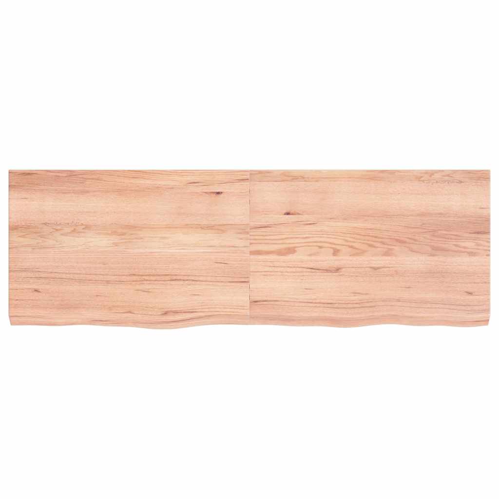 Vidaxx Waschtischplatte 120x40x (2-4) cm, behandeltes Massivholz hellbraun
