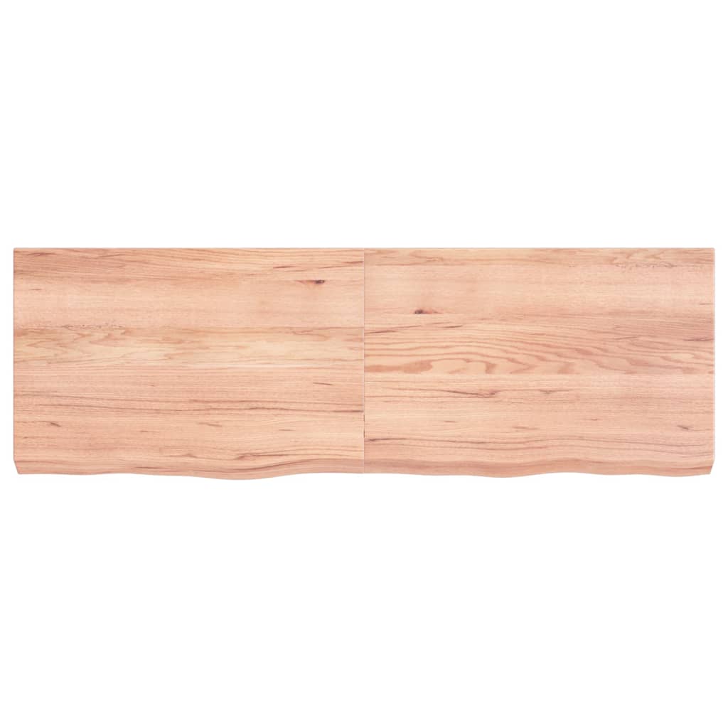 Vidaxx Waschtischplatte 120x40x (2-6) cm, behandeltes Massivholz hellbraun