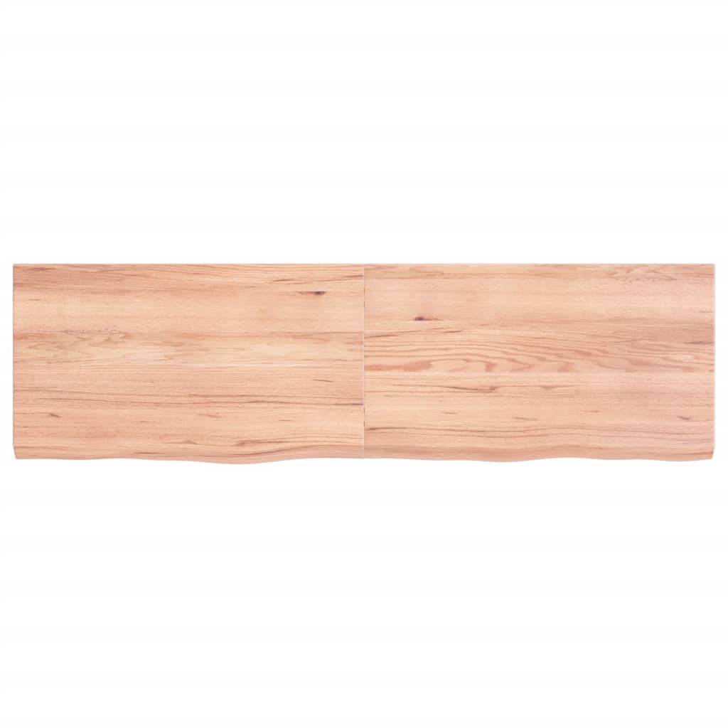 Vidaxx Waschtischplatte 140x40x (2-4) cm behandeltes Massivholz hellbraun