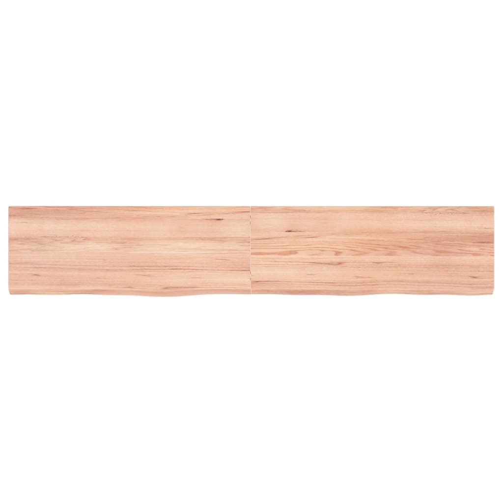 Vidaxx Waschtischplatte 160x30x (2-6) cm, behandeltes Massivholz hellbraun