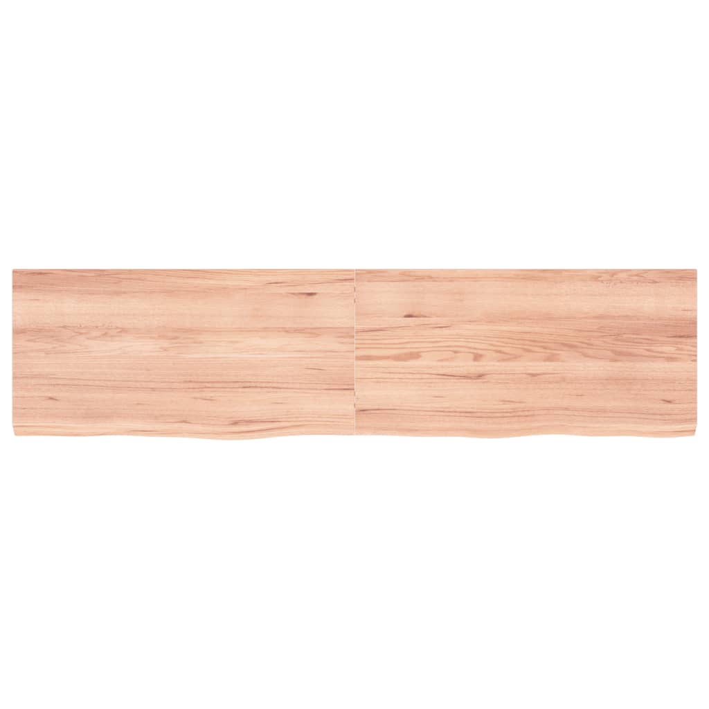Vidaxx Waschtischplatte 160x40x (2-4) cm, behandeltes Massivholz hellbraun